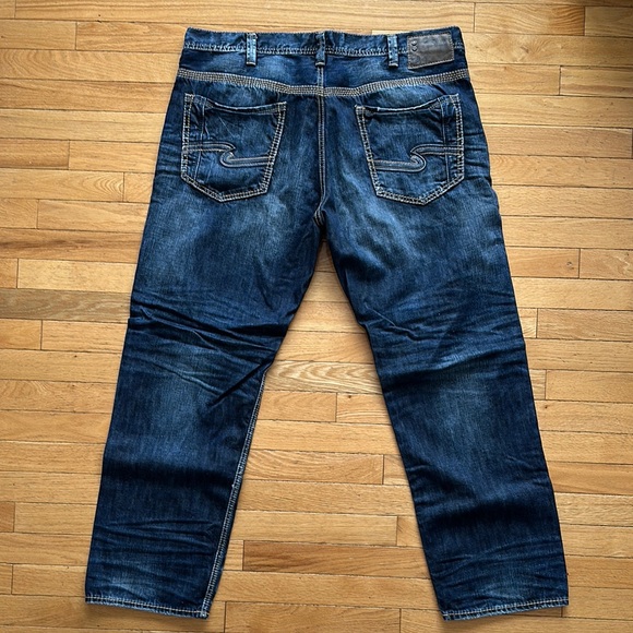 Men's Dark Blue Jeans Gordie Taper - Picture 3 of 4